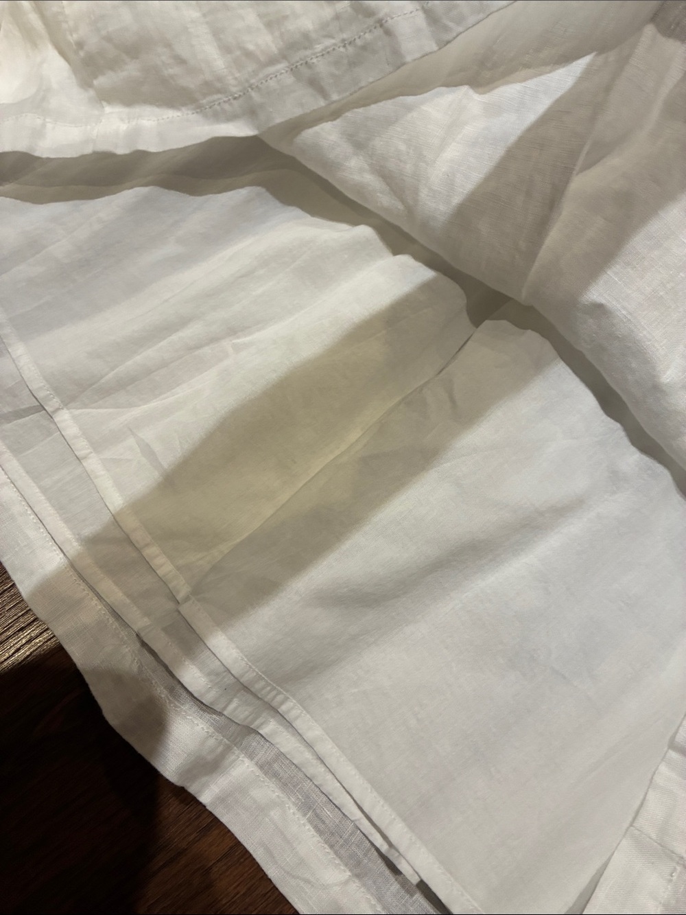 Eileen Fisher White Midi Linen Elastic-Waist Skirt - Picture 3 of 7